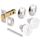 Prime-Line Passage Door Latch Set, Glass Knob with Latch Bolt Satin Nickel Finish, Vintage (Single Pack) E 28325 - alternate 1